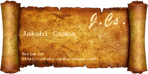 Jakobi Csaba névjegykártya
